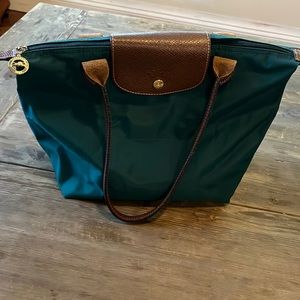 Longchamp LE PLAIGE green S GREAT condition Christmas green!